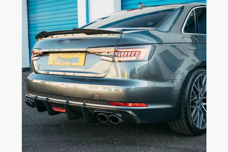 Audi A5 2016–2025 Difúzor zadného nárazníka V1 (pre S-Line 2016-2020, karbón) Fotografia 8