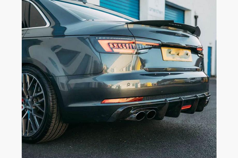 Audi A5 2016–2025 Difúzor zadného nárazníka V1 (pre S-Line 2016-2020, karbón) Fotografia 9