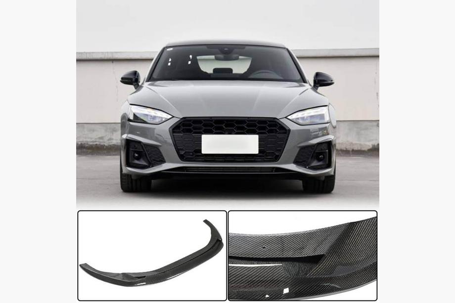 Audi A5 2016–2025 Predný lip spojler nárazníka Lip V3 (pre S-Line 2021–2025, karbón) Image