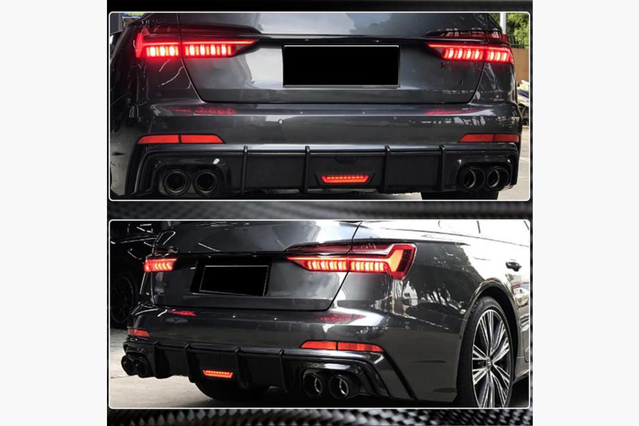 Audi A6 C7 2011–2017 Difúzor zadného nárazníka karbón (pre S-Line 2014-2018) Image