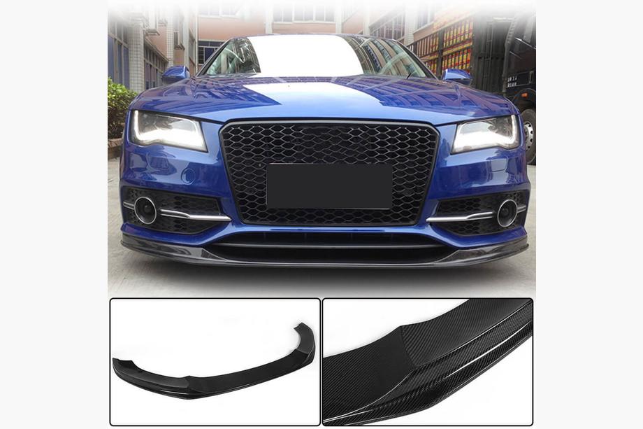Audi A7 2010–2018 Predný lip spojler na nárazník Lip V2 (pre S-Line 2010-2014, karbón) Image