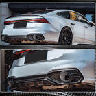 Audi A7 2018– Difúzor zadného nárazníka s koncovkami výfuku (pre S-Line 2018-2022, dry carbon) fotografia 4