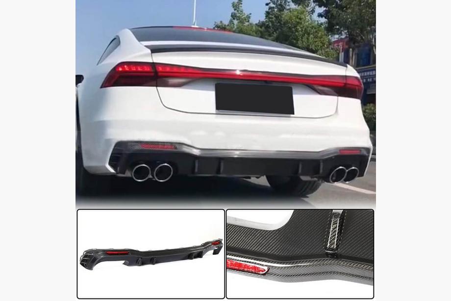 Audi A7 2018– Difúzor zadného nárazníka (pre S-Line 2018-2022, karbón) Image