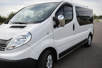 Renault Trafic 2001–2015 Kryty zrkadiel (2 ks) Chrómovaný plast fotografia 1
