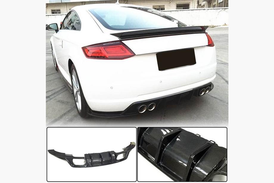 Audi TT 2014–2023 Difúzor zadného nárazníka (pre Base, 2014-2019, Carbon) Image