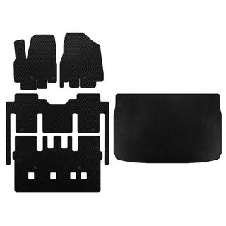 EVA autokoberce (kompletný set do interiéru, 8-miestne, čierne) Kia Sedona 2014–2020