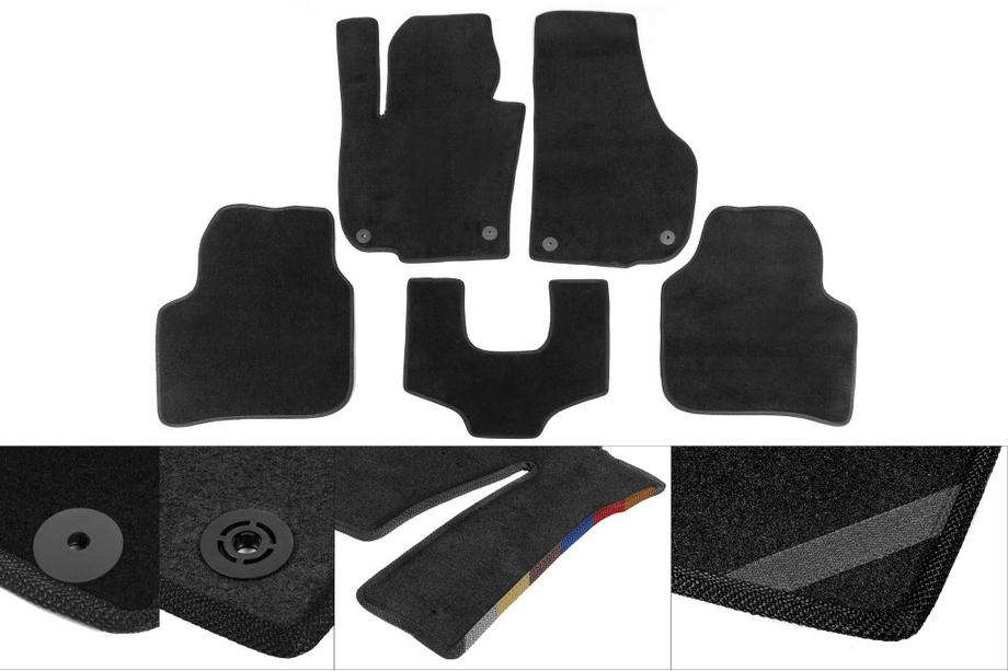 Honda Accord VIII 2008–2012 Textilné koberce Premium (čierne) Image