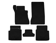 Mercedes S-class W126 1979–1991 Textilné koberce Premium (SD, krátky rázvor, čierne) fotografia 1