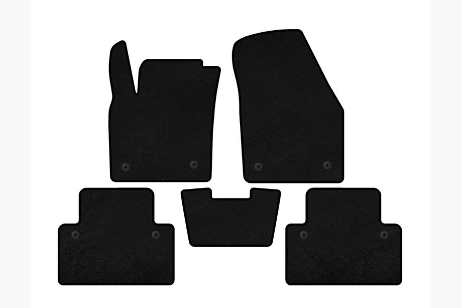 Volvo C30 2006–2012 Textilné koberčeky Premium (HB, 3-dverový, čierne) Fotografia 1