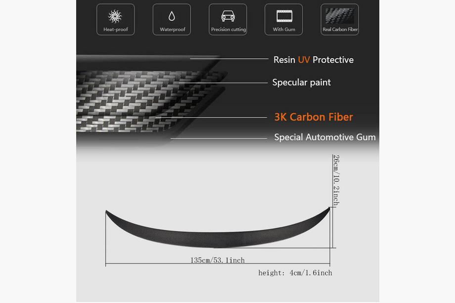 BMW X6 F16 2014–2019 Spojler veka kufra Carbon V1 Fotografia 5