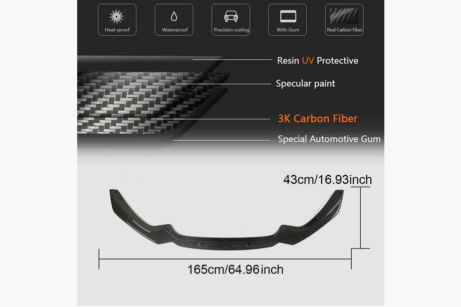 BMW 1. séria F20/F21 2011–2019 Lip spojler predného nárazníka Lip V1 (pre M-Sport 2015-2019, karbón) Fotografia 5