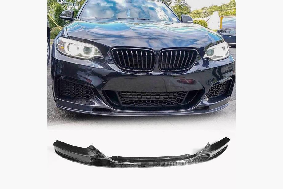 BMW 2. séria F22/F23 2014–2021 Predný nárazníkový lip V2 (pre F22/23 M-Sport, karbón) Image