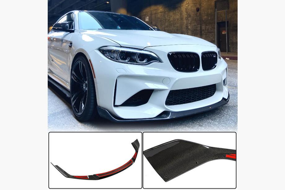 BMW 2. séria F22/F23 2014–2021 Lip spojler predného nárazníka Lip V4 (pre F87 M2 Competition, karbón) Fotografia 1