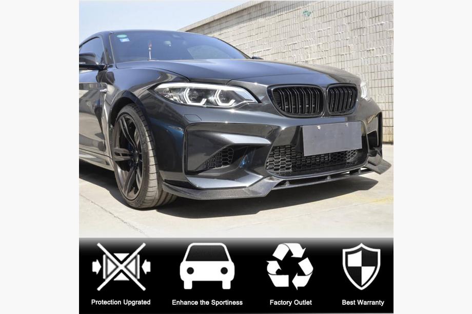 BMW 2. séria F22/F23 2014–2021 Predný lip spojler nárazníka Carbon V6 (pre F87) Fotografia 4