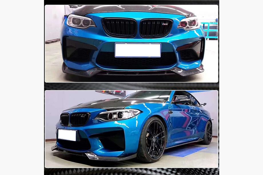 BMW 2. séria F22/F23 2014–2021 Predný lip spojler nárazníka Carbon V6 (pre F87) Fotografia 5