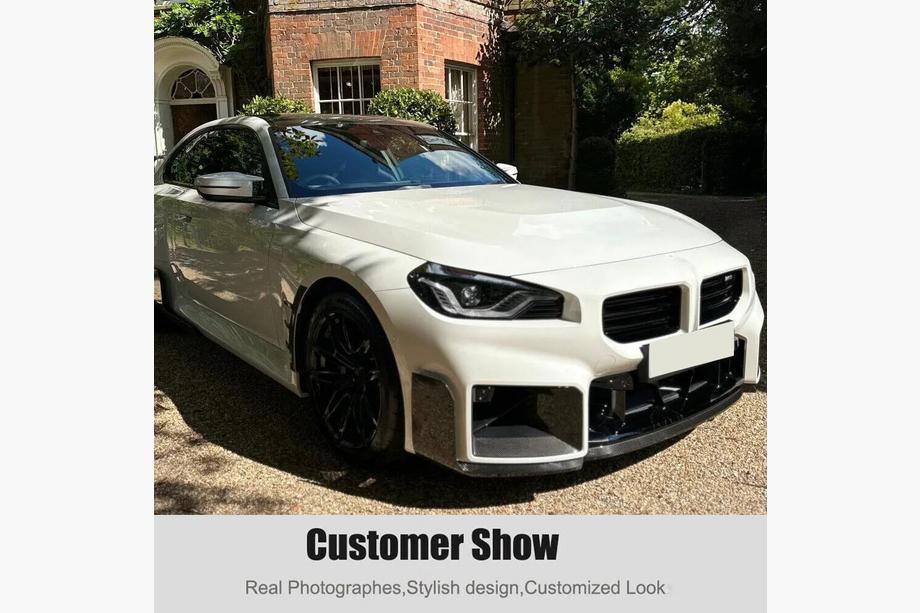 BMW 2. séria G42 2021– Predný lip spoiler na nárazník Carbon V2 (pre G87) Fotografia 3