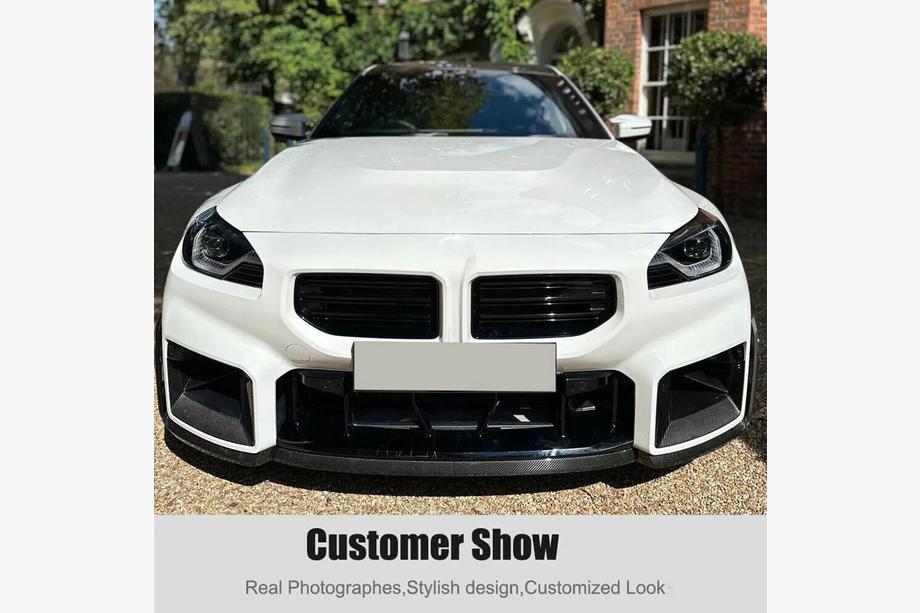 BMW 2. séria G42 2021– Predný lip spoiler na nárazník Carbon V2 (pre G87) Fotografia 4