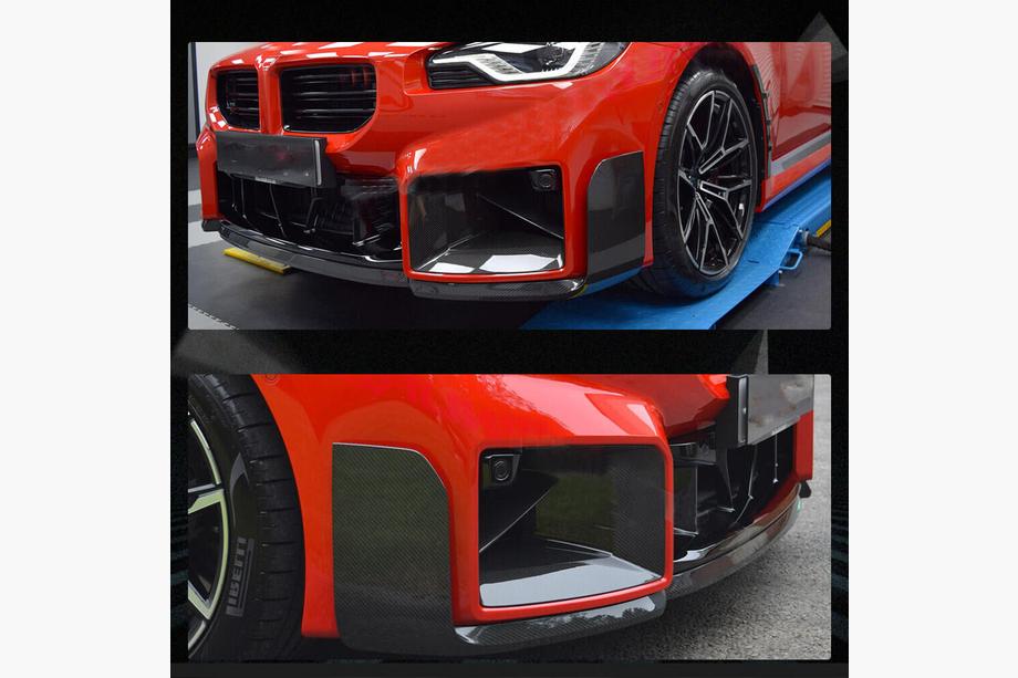 BMW 2. séria G42 2021– Predný lip spoiler na nárazník Carbon V2 (pre G87) Fotografia 7