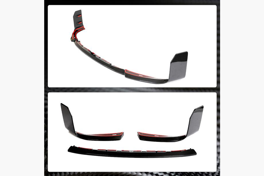 BMW 2. séria G42 2021– Predný lip spoiler na nárazník Carbon V2 (pre G87) Fotografia 11