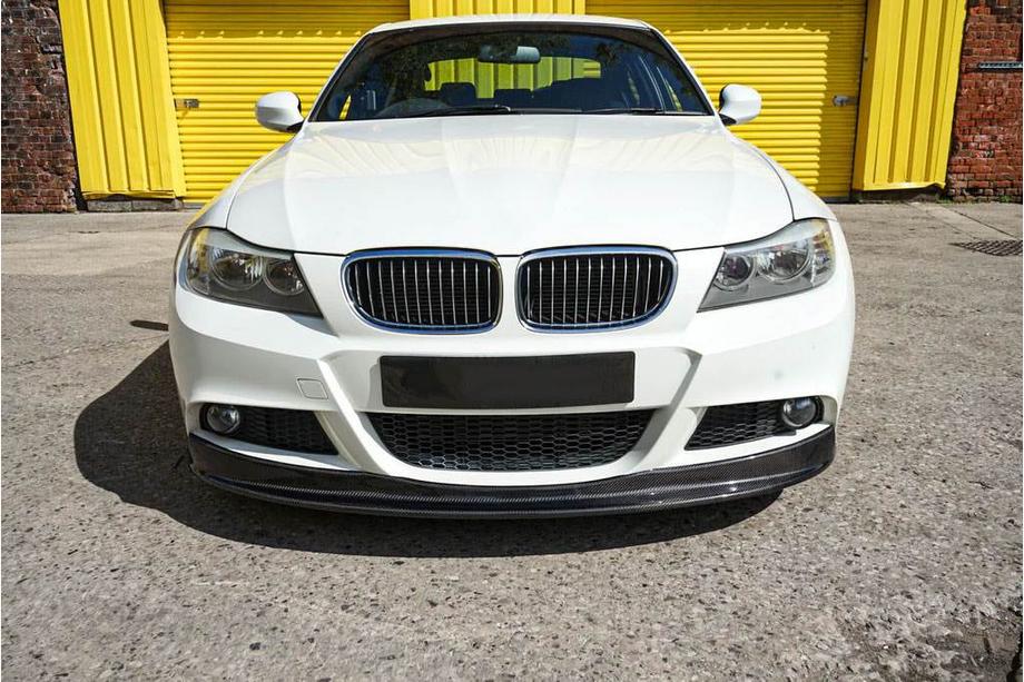 BMW 3 rad E90/E91 2005–2011 Lip spojler na predný nárazník (pre E90 M-Sport 2008-2011, karbón) Fotografia 2