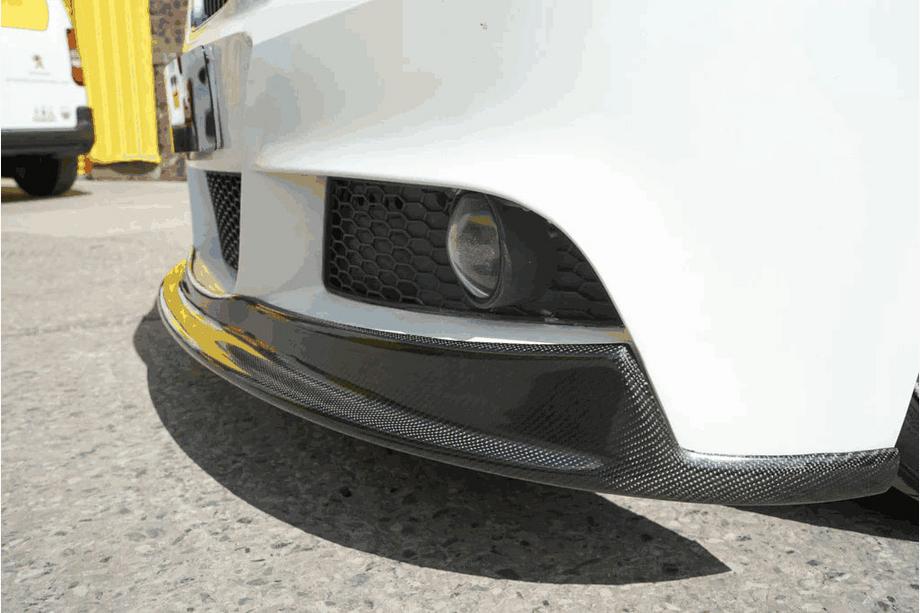 BMW 3 rad E90/E91 2005–2011 Lip spojler na predný nárazník (pre E90 M-Sport 2008-2011, karbón) Fotografia 3