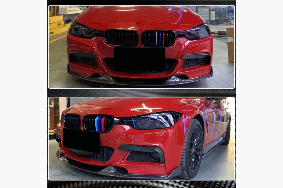 BMW rad 3 F30/F31 2012–2019 Predný lip spojler nárazníka Lip Mad-Style (pre F30 M-Sport, karbón) Fotografia 3