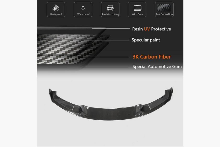 BMW rad 3 F30/F31 2012–2019 Predný lip spojler nárazníka Lip Mad-Style (pre F30 M-Sport, karbón) Fotografia 5
