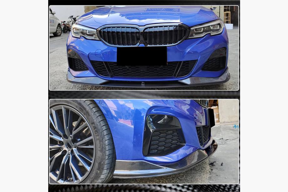 BMW 3. rad G20/G21 2018– Predný nárazníkový lip AC-Style (pre M-Sport 2018-2022, karbón) Fotografia 3