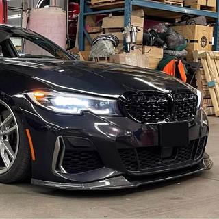 Lip spojler predného nárazníka Lip V5 (pre M-Sport 2018-2022, karbón) BMW 3. rad G20/G21 2018– fotografia 2