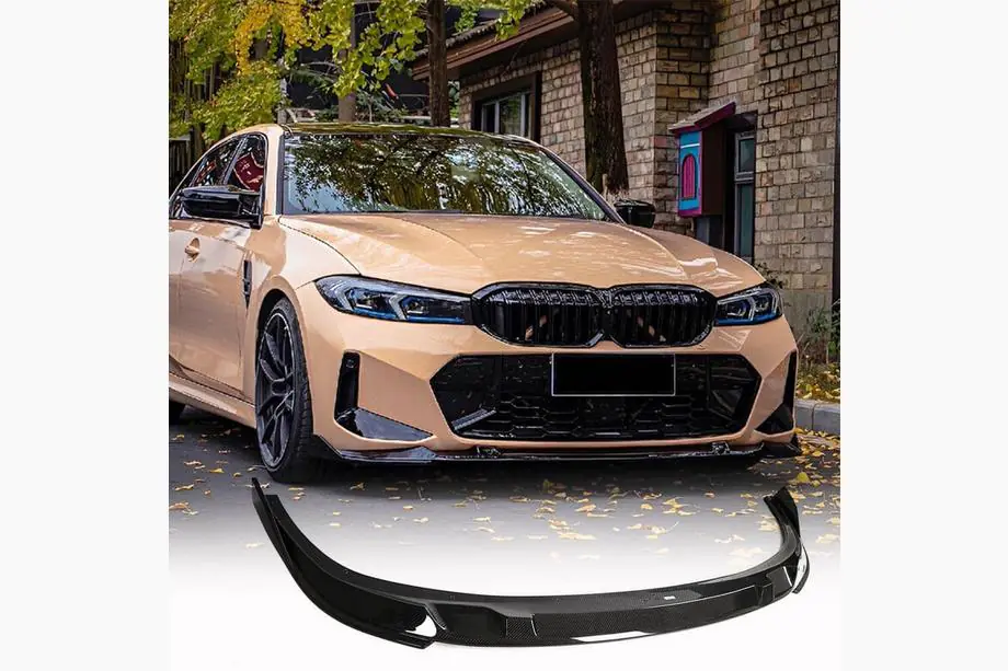 BMW 3. rad G20/G21 2018– Predný lip na nárazník Lip V2 (pre M-Sport 2022+, karbón) Fotografia 1
