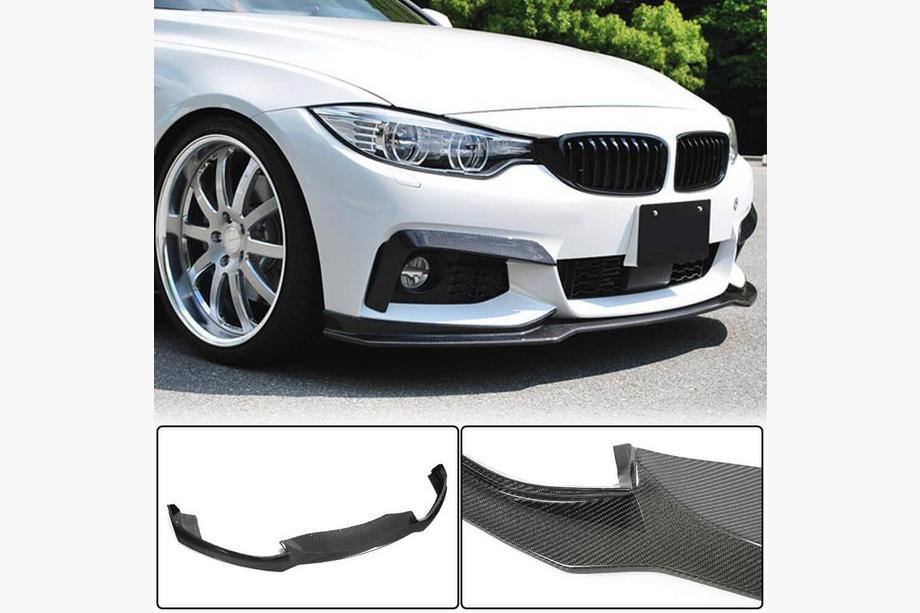 BMW 4 séria F32/F33/F36 2012–2020 Predný nárazníkový lip Lip V1 (pre M-Sport, karbón) Fotografia 1