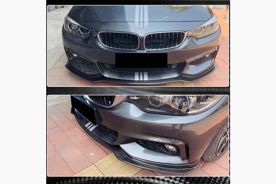 BMW 4 séria F32/F33/F36 2012–2020 Predný nárazníkový lip Lip V1 (pre M-Sport, karbón) Fotografia 3