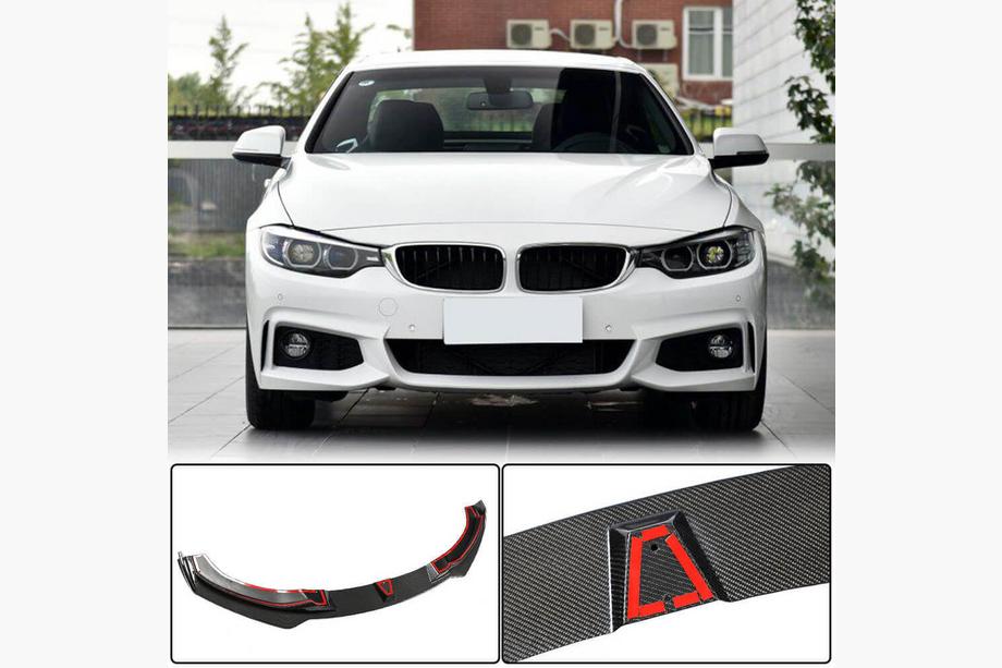 BMW 4 séria F32/F33/F36 2012–2020 Predný nárazníkový lip spojler Lip V2 (pre M-Sport, karbón) Fotografia 1