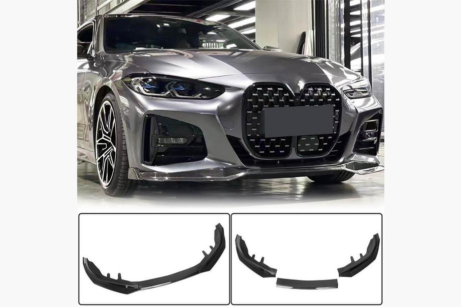 BMW 4. séria G22/23/26 2020– Predný lip spojler na nárazník Lip V1 (pre G22/G23 M-Sport, karbón) Image