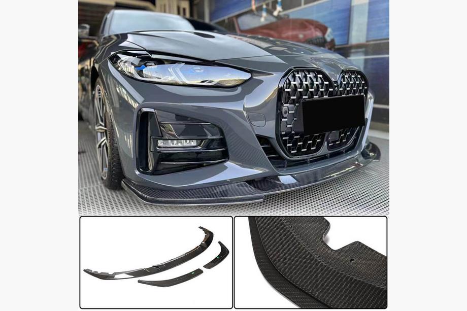 BMW 4. séria G22/23/26 2020– Predný nárazníkový lip Lip V3 (pre G22/G23 M-Sport, karbón) Image
