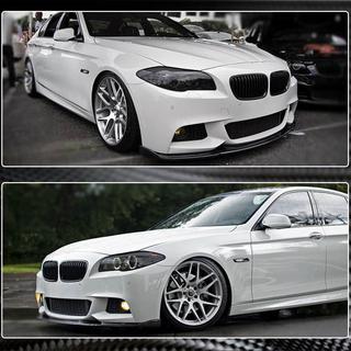 Predný lip spojler nárazníka Lip V2 (pre F10 M-Sport, karbón) BMW 5. rad F10/F11 2010–2016 fotografia 4
