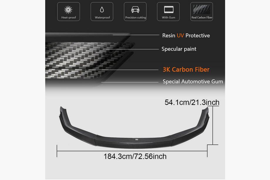 BMW 5. rad G30/G31 2017–2023 Lip spojler predného nárazníka Lip V1 (pre M5 F90 2020-2024, karbón) Fotografia 6