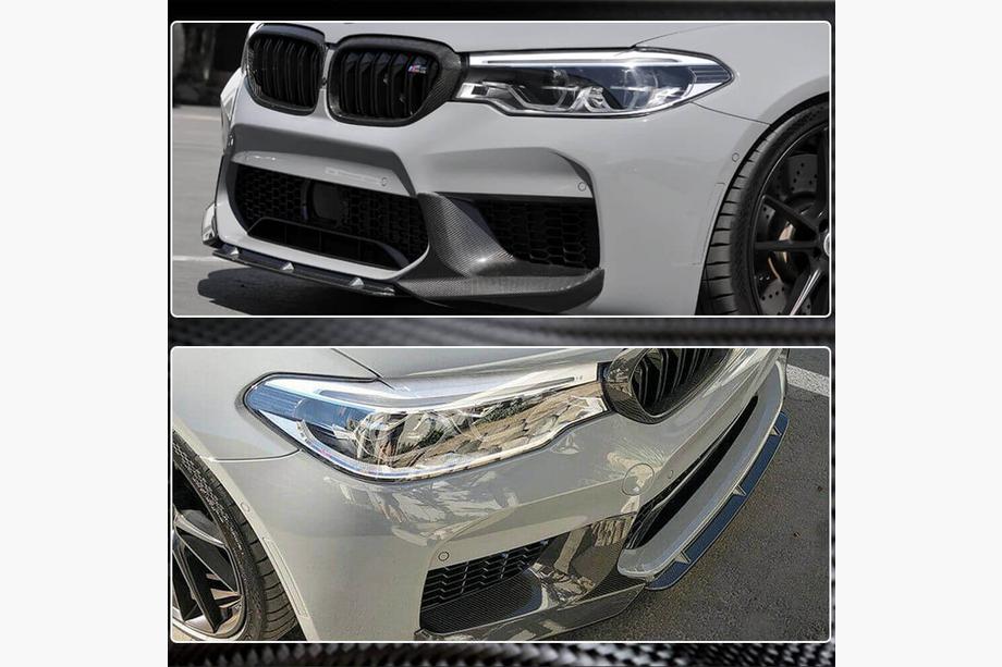 BMW 5. rad G30/G31 2017–2023 Lip spojler predného nárazníka Lip V5 (pre M5 F90 2017-2020, karbón) Fotografia 4