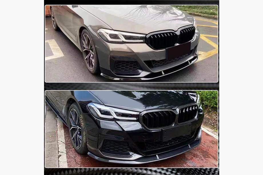 BMW 5. rad G30/G31 2017–2023 Predný lip nárazníka Lip V1 (pre M-Sport 2021-2024, karbón) Fotografia 3