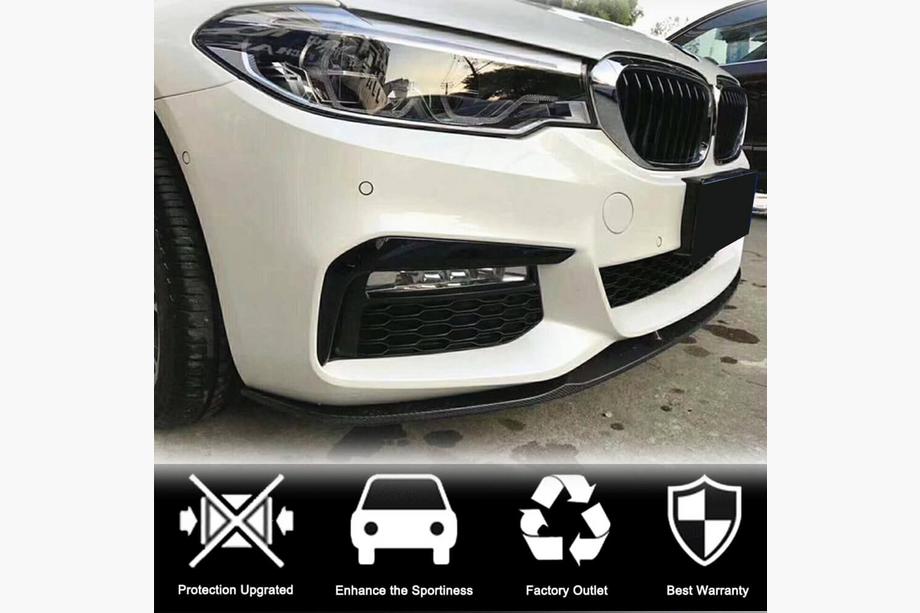 BMW 5. rad G30/G31 2017–2023 Lipa na predný nárazník Lip V3 (pre M-Sport 2017-2020, karbón) Fotografia 2