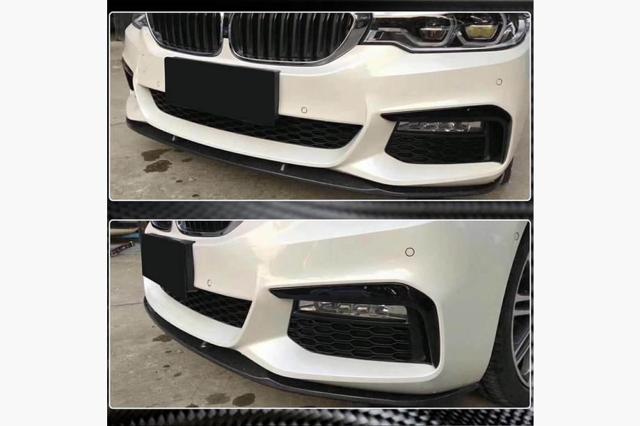 BMW 5. rad G30/G31 2017–2023 Lipa na predný nárazník Lip V3 (pre M-Sport 2017-2020, karbón) Fotografia 3
