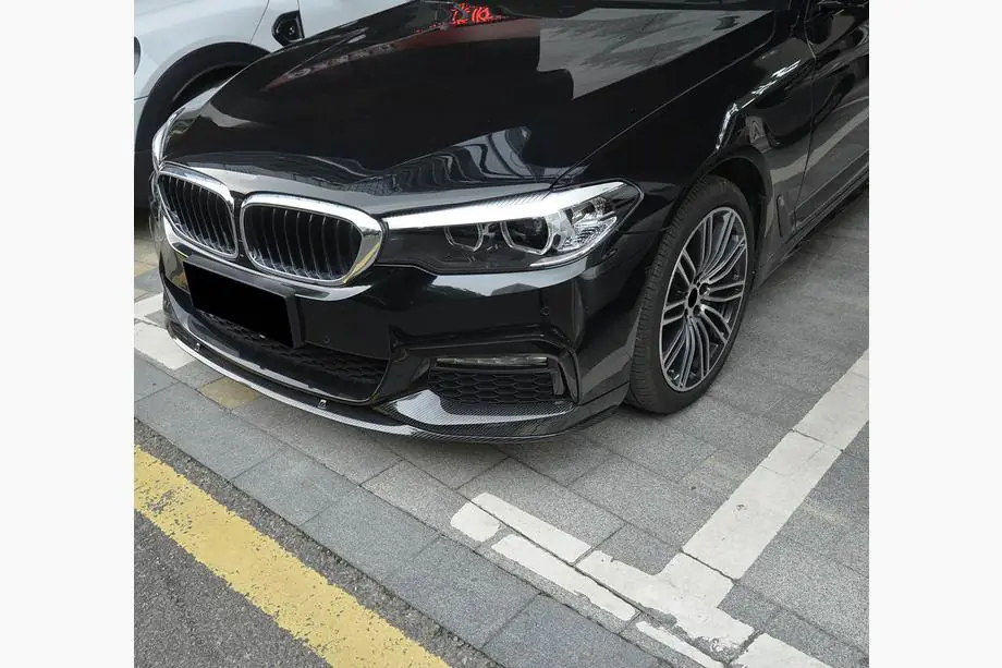 BMW 5. rad G30/G31 2017–2023 Predný nárazníkový lip spojler Lip V6 (pre M-Sport 2017-2020, karbón) Fotografia 5