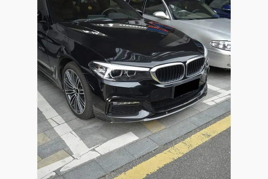 BMW 5. rad G30/G31 2017–2023 Predný nárazníkový lip spojler Lip V6 (pre M-Sport 2017-2020, karbón) Fotografia 6