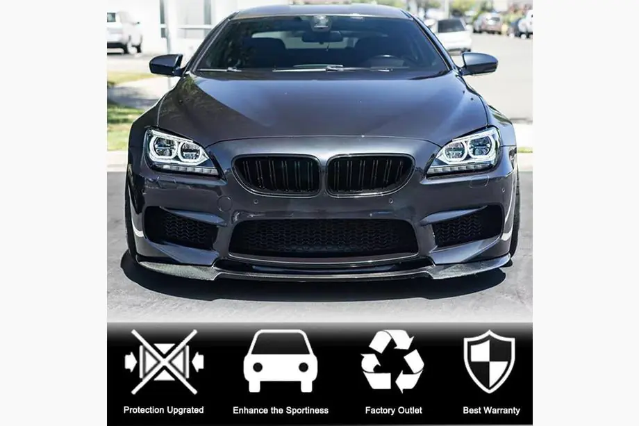 BMW 6. séria F12/F13/F06 2011–2018 Predný nárazníkový lip Lip V1 (pre M6, karbón) Fotografia 3
