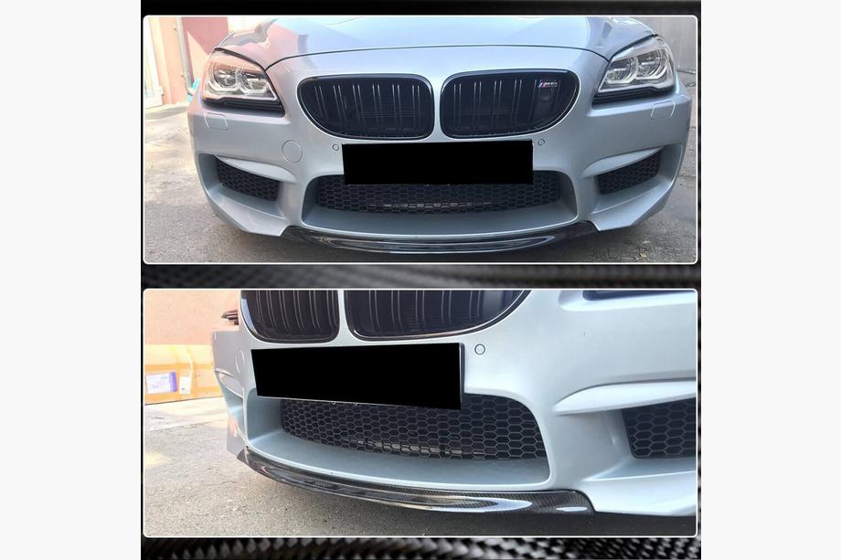 BMW 6. séria F12/F13/F06 2011–2018 Lišta predného nárazníka Lip V2 (pre M6, karbón) Fotografia 4