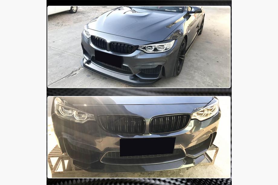 BMW rad 3 F30/F31 2012–2019 Predný lip spojler nárazníka Lip V3 (pre F80, karbón) Fotografia 4