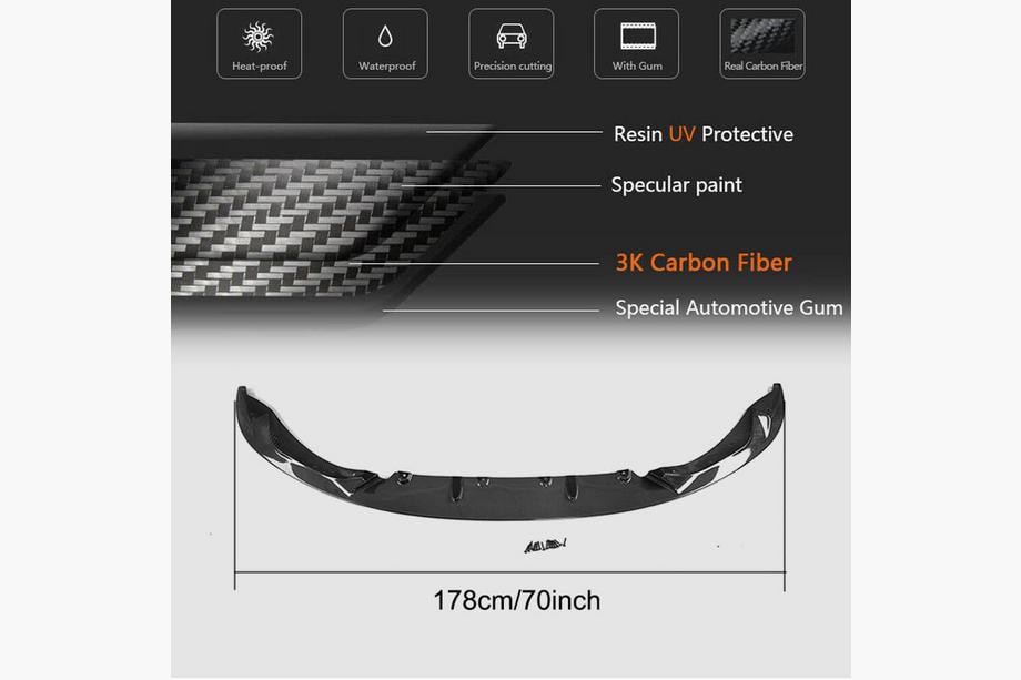 BMW 4 séria F32/F33/F36 2012–2020 Lip spojler predného nárazníka Lip V4 (pre F82/F83, karbón) Fotografia 7
