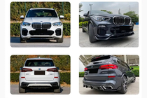 BMW X5 G05 2019–2026 Paradigm V-3 predný lip spojler (2018-2022, čierny lesk) fotografia 4