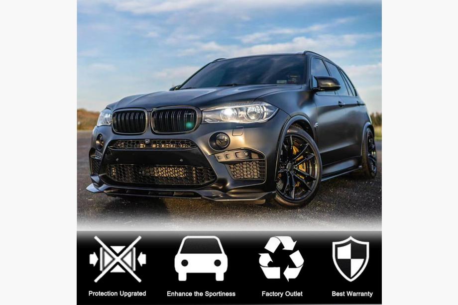 BMW X6 F16 2014–2019 Lip spojler predného nárazníka Lip V1 (pre F86, karbón) Fotografia 3