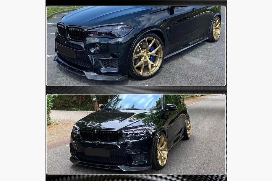 BMW X6 F16 2014–2019 Lip spojler predného nárazníka Lip V1 (pre F86, karbón) Fotografia 5